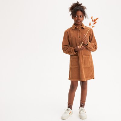 Langärmeliges Cord-Kleid, gerade Schnittform LA REDOUTE COLLECTIONS