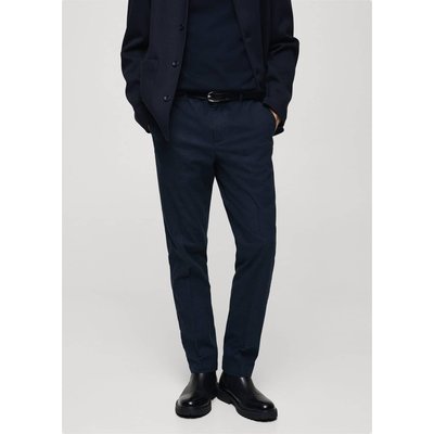 Pantalon flanelle micro pied-de-poule MANGO MAN