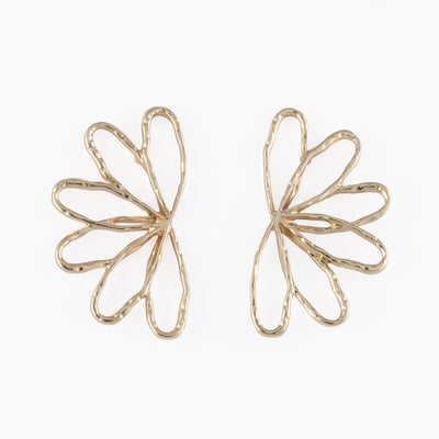 Boucles d'oreilles demi fleurs martelées BALABOOSTE