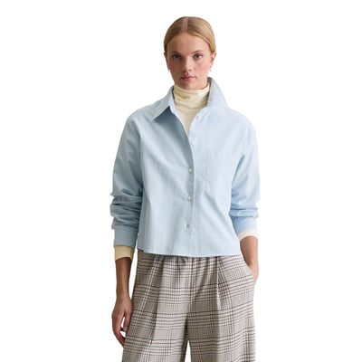 Blouse Oxford cropped en coton organique MARC O’POLO DENIM