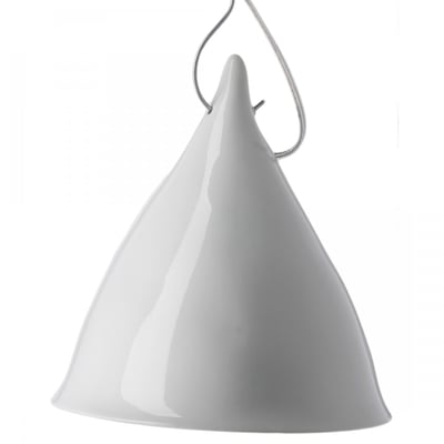 Grande Lampe Cornette Suspendue Porcelaine TSE ET TSE ASSOCIÉES