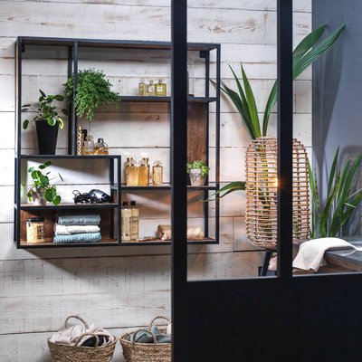 Etagère murale en métal et bois de manguier  MARCEL MADE IN MEUBLES 