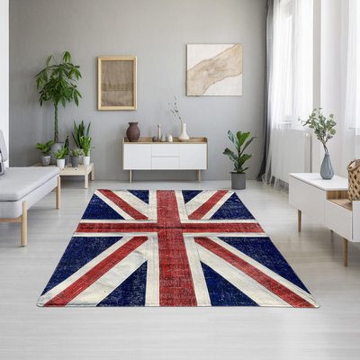 Tapis salon et chambre fait à la main en laine motif fresque UN AMOUR DE TAPIS