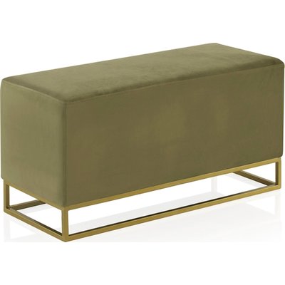 Banc tapissé en velours  avec base dorée élégante RECOLLECTION