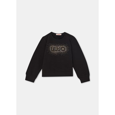 Robe en coton avec logo et strass LIU JO