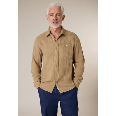 Chemise homme manches longues en gaze de coton DORUS DEELUXE