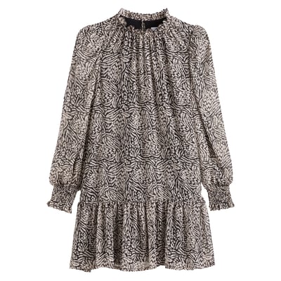 Платье короткое расклешенное, анималистический принт LA REDOUTE COLLECTIONS
