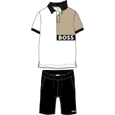 Polo et short en coton BOSS KIDSWEAR