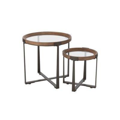 Tables basses gigognes de style industriel D60 (set de 2) - IOWA HELLIN, DEPUIS 1862
