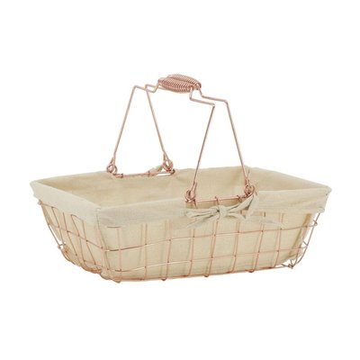 Panier rectangulaire en métal cuivré "Élégance Cuivrée" AUBRY GASPARD
