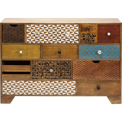 Commode 14 tiroirs à motifs, SOLEIL KARE DESIGN