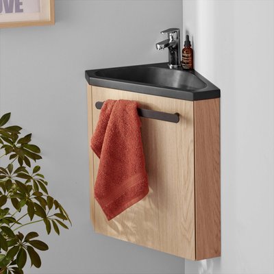 Ensemble lave-mains d'angle + robinet SKINO MOB IN
