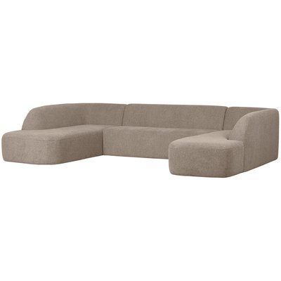Canapé en forme de U tissu chenille SLOPING WOOOD
