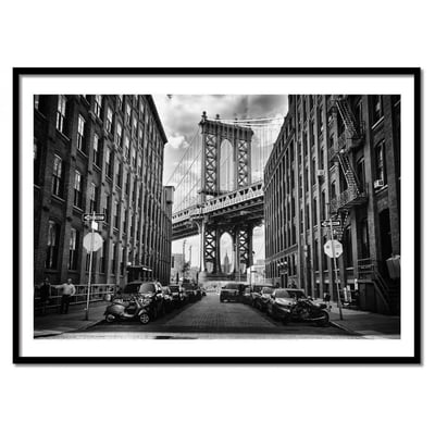 Affiche d’art et cadre noir 50 x 70 cm - In America - Lidia Vanhamme WALL EDITIONS