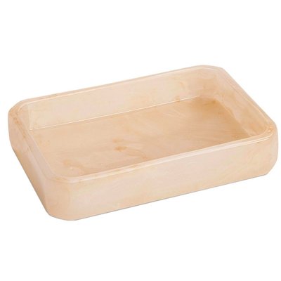 Porte savon en résine effet nacre 13x9.5x2.5cm WADIGA