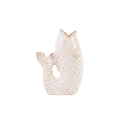 Vase poisson émaillé, H23cm ORNAMI