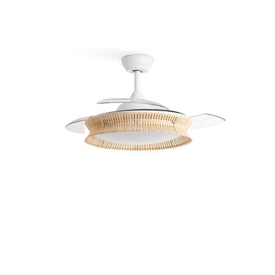 Ventilateur plafondsilencieux40 avec eclaraige avec Wi-Fi WIND CLEAR RATTAN CREATE