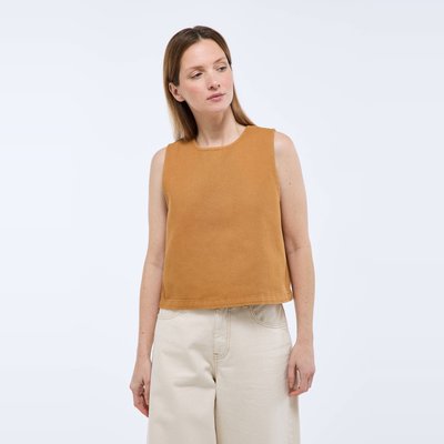 Top sans manches uni en coton MONOPRIX