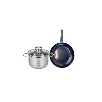 Batterie de cuisine 1 poêle 20cm + 1 faitout 16cm PRIMA BRILLANT ELO