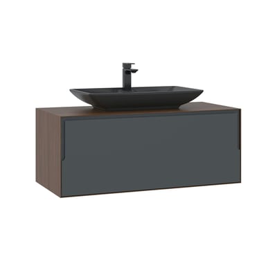 Meuble vasque 100 cm suspendu 1 tiroir + vasque RIA PIER IMPORT