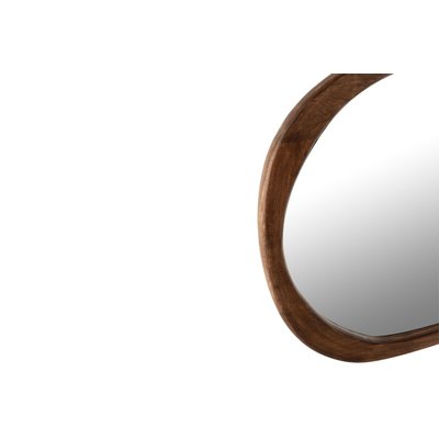Miroir en forme de galet en bois de manguier L83 L - BRUNO HELLIN, DEPUIS 1862