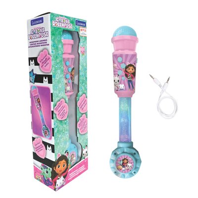 Microphone Gabby et la maison magique avec tube lumineux et enceinte LEXIBOOK