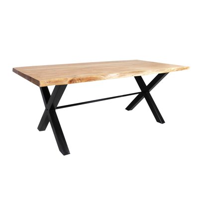 Table à manger en bois d'acacia et métal  TREE MADE IN MEUBLES 