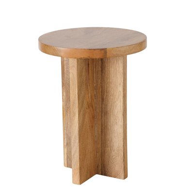 Table d'appoint ronde en bois de manguier 30x30x40cm WADIGA