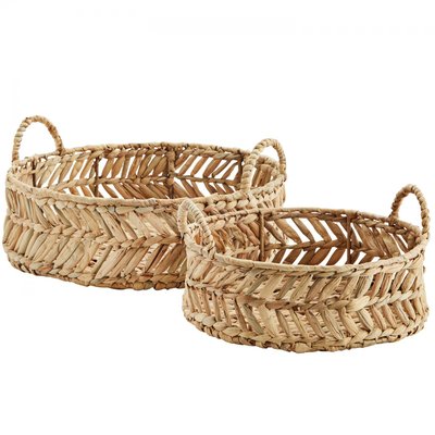 Lot de 2 plateaux en jacinthe MADAM STOLTZ