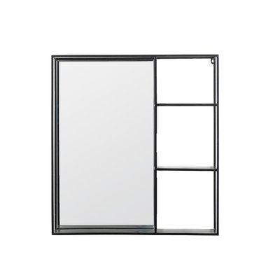 65cm Black Mirror with Shelf SO'HOME