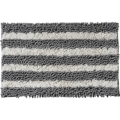 Tapis de bain déco à rayures en polyester OTELLO GUY LEVASSEUR