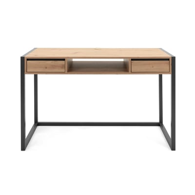 Bureau de chambre effet bois 2 tiroirs 1 niche ALVA PIER IMPORT