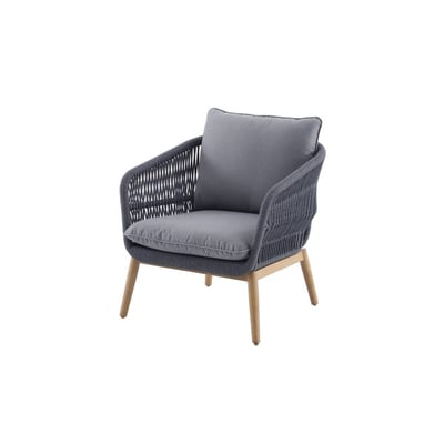Fauteuil de jardin en aluminium et corde tressée ORISSA HESPERIDE