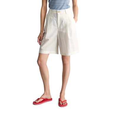 Short à pinces regular en mélange de lin et de coton MARC O’POLO DENIM
