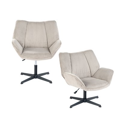 Lot de 2 fauteuil relax rotatif réglable sans accoudoir, DUROTHIL MEUBLES COSY