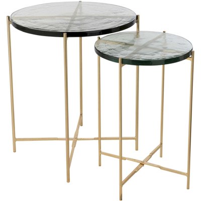 Tables gigognes fer rondes, Rowley (lot de 2) JOLIPA