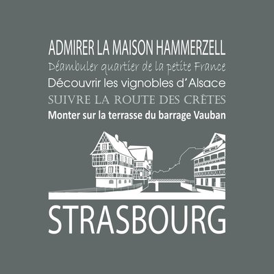 Tableau Mural Strasbourg ILLUSTRATION CEANOTHE