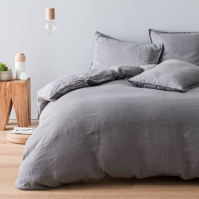 Housse de couette pur lin lavé français MILANO BLEU PALE COTTON & CO