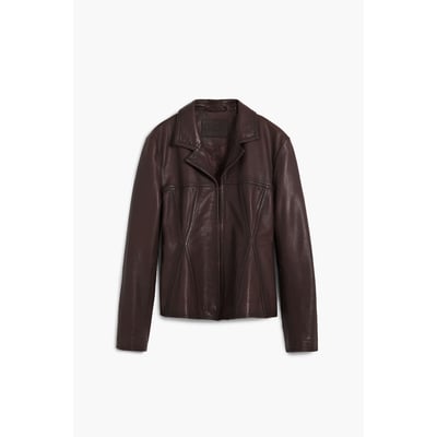 Veste en cuir biker à basque DESIGUAL