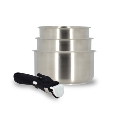 Batterie de cuisine 4 pièces en inox, IRIS MENASTYL