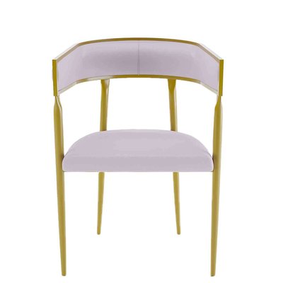 Chaise de salle à manger design dossier arrondi velours - AURORE POTIRON PARIS
