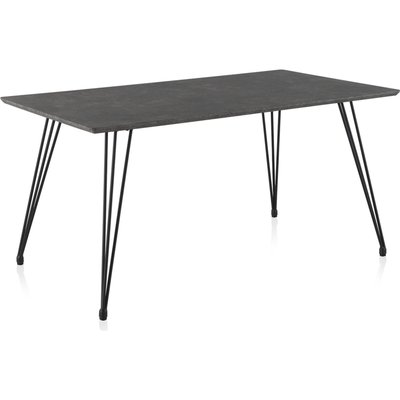 Table effet pierre  avec pieds métal design contemporain RECOLLECTION