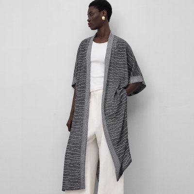Veste kimono longue en maille ADOLFO DOMINGUEZ