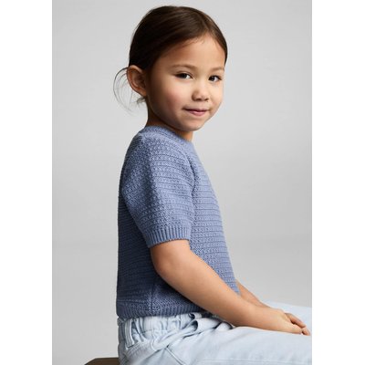 Pull en maille de coton manches courtes MANGO BABY