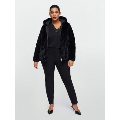 Veste effet peluche brodée en FIL et paillettes FIORELLA RUBINO