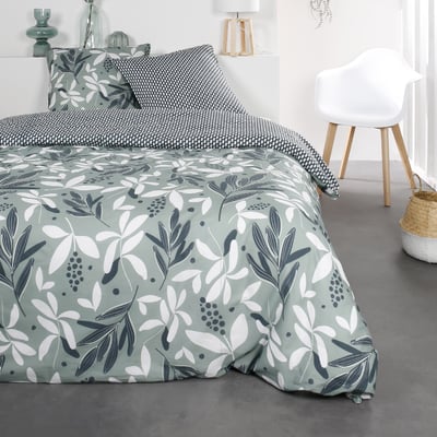 Parure de lit 2 personnes imprimé floral coton SUNSHINE AGA TODAY