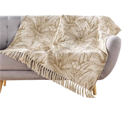 Plaid Jete de lit fauteuil a franges Dune DOUCEUR D'INTÉRIEUR