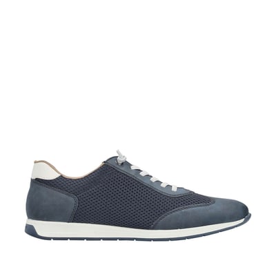 Baskets running bleu marine à talon plat avec des lacets élastiqués RIEKER