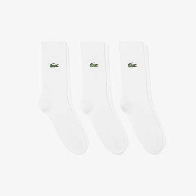 Lot de 3 paires de chaussettes hautes, en jersey LACOSTE
