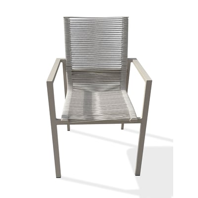Fauteuil de jardin en aluminium et corde tissée MEXICO DCB GARDEN